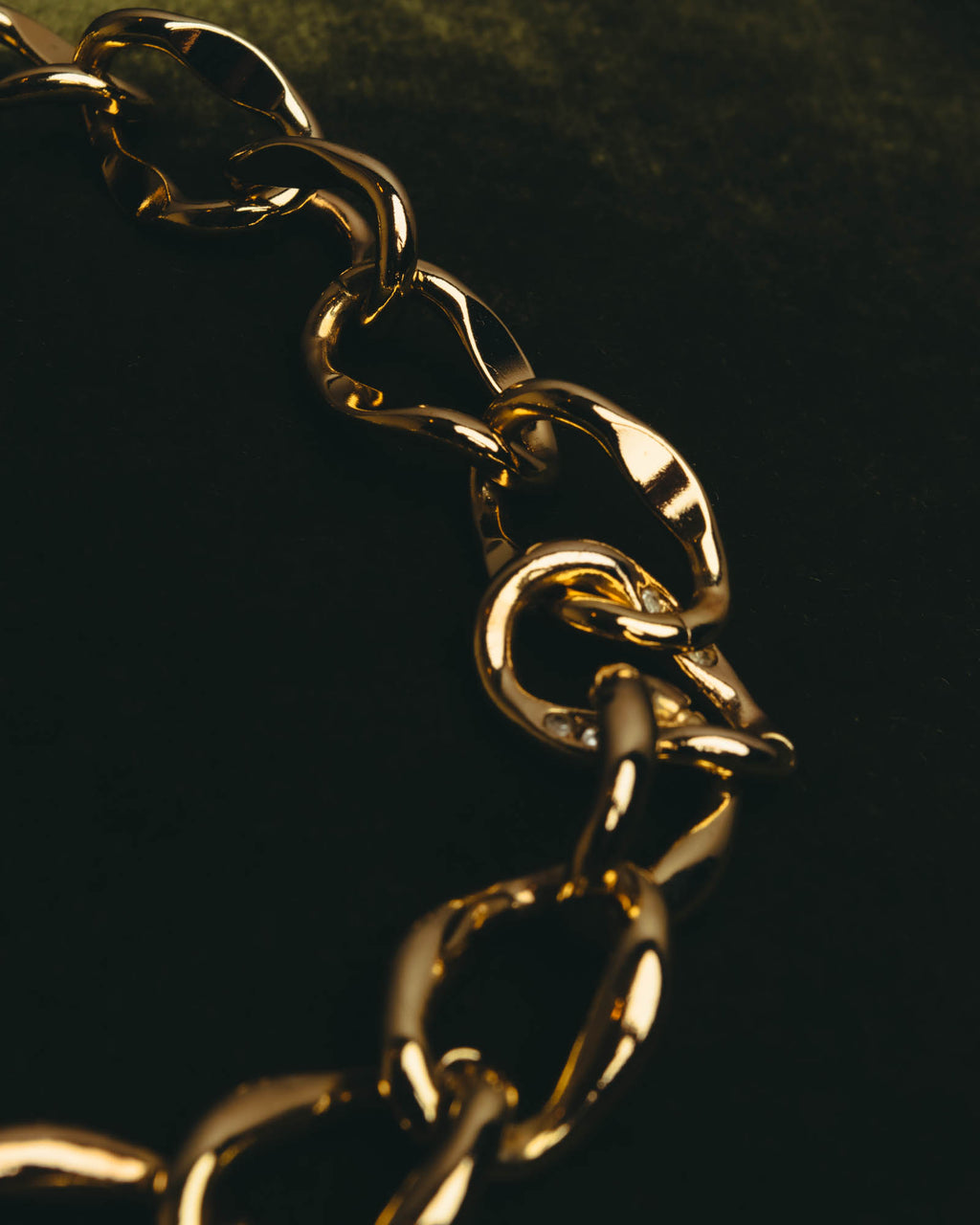"Dior" Statement gold tone chain necklace
