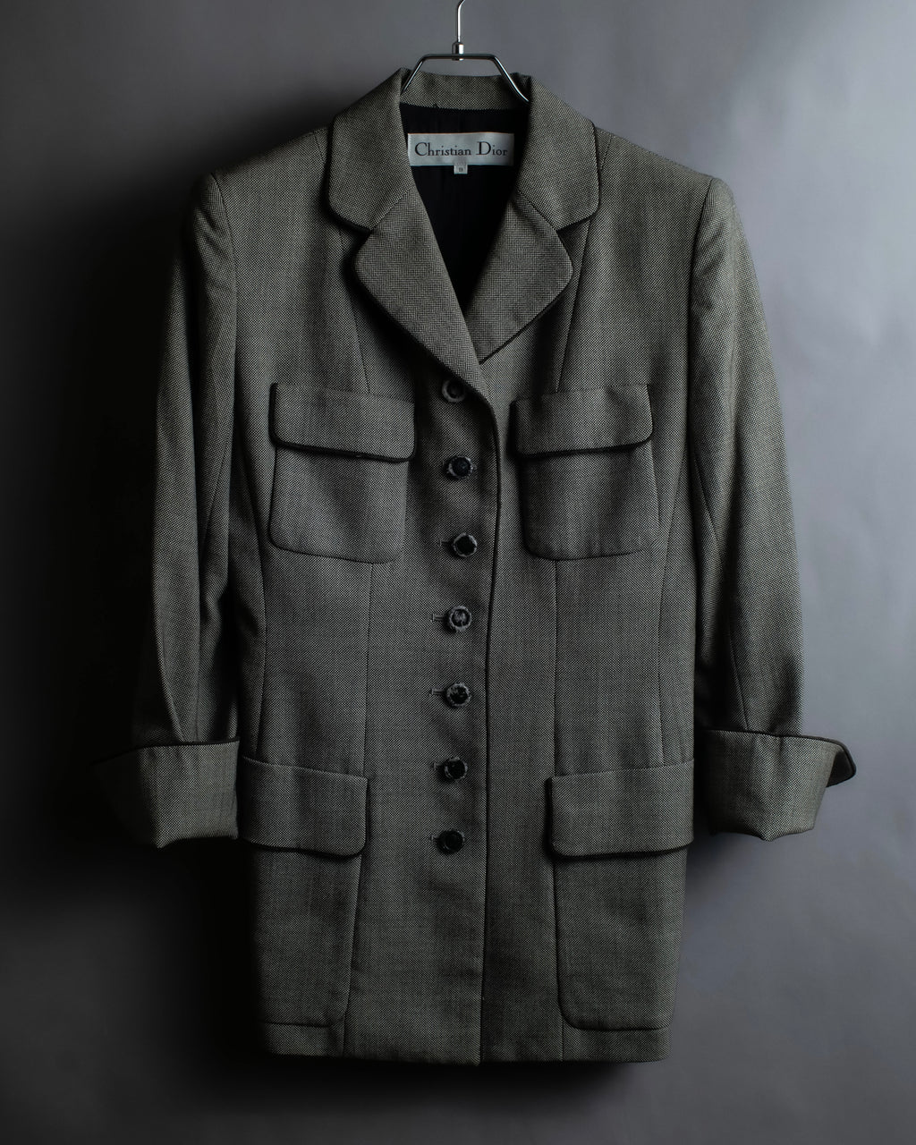 "Christian Dior" Flap pocket detail military tailored jacket