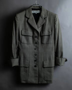 "Christian Dior" Flap pocket detail military tailored jacket