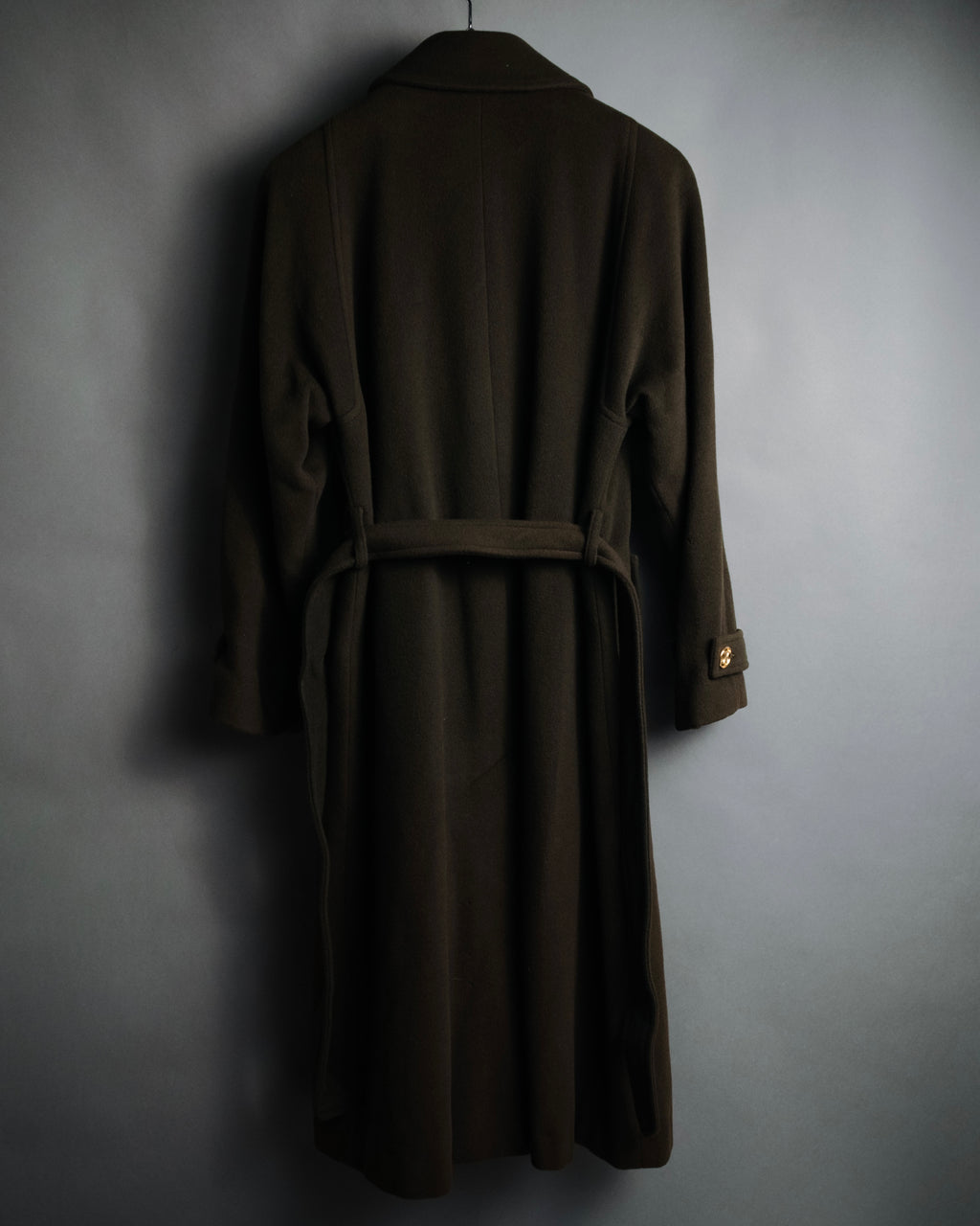 –SPECIAL– "CELINE" 80’s-90’s Triomphe button double breasted long coat
