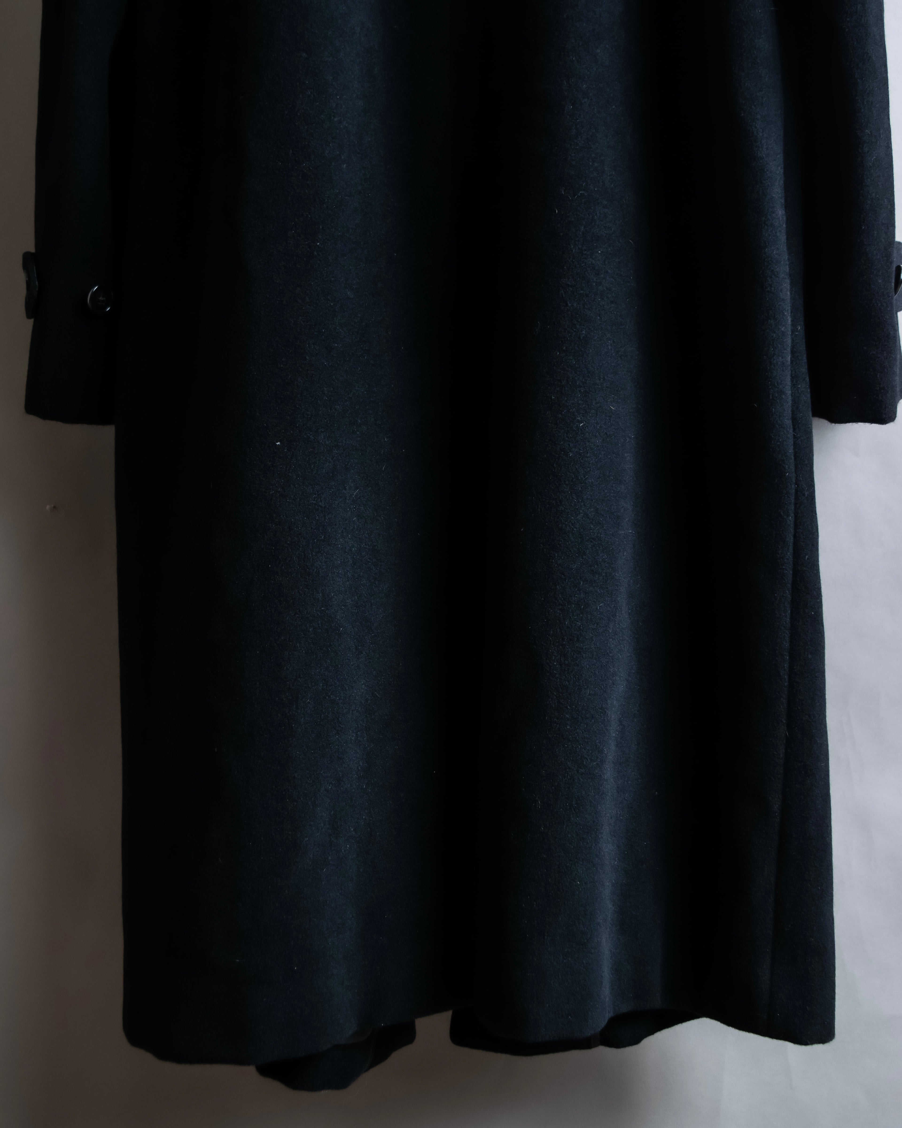 "YVES SAINT LAURENT" Fly front soutien collar mid length coat