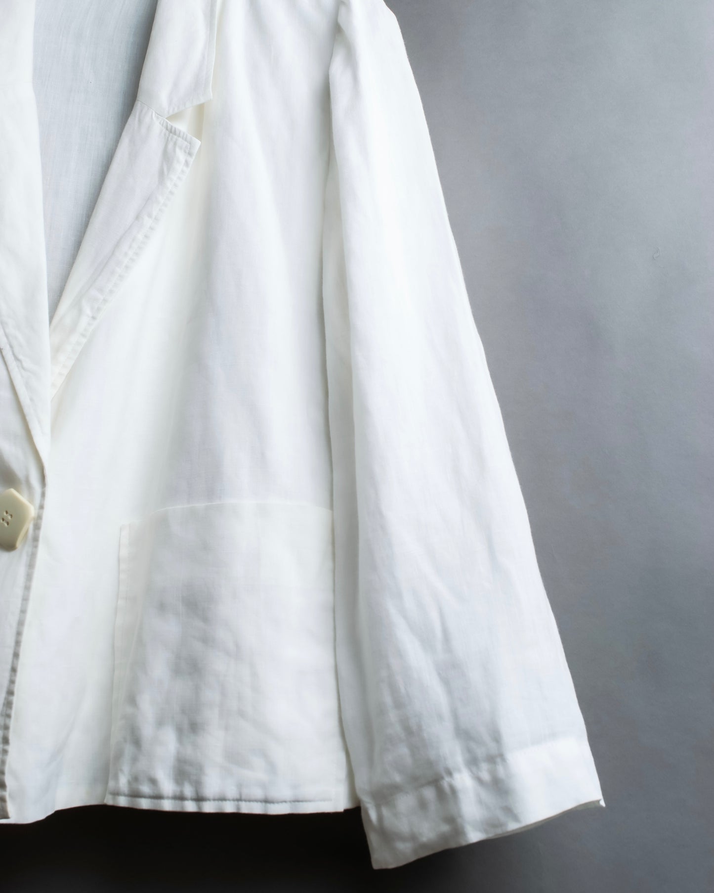 "Christian Dior" 1 button pure white short length tailored jacket