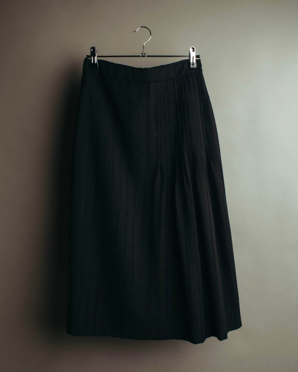 "VERONIQUE BRANQUINHO" 90's-00's Sculptural pleated wool skirt
