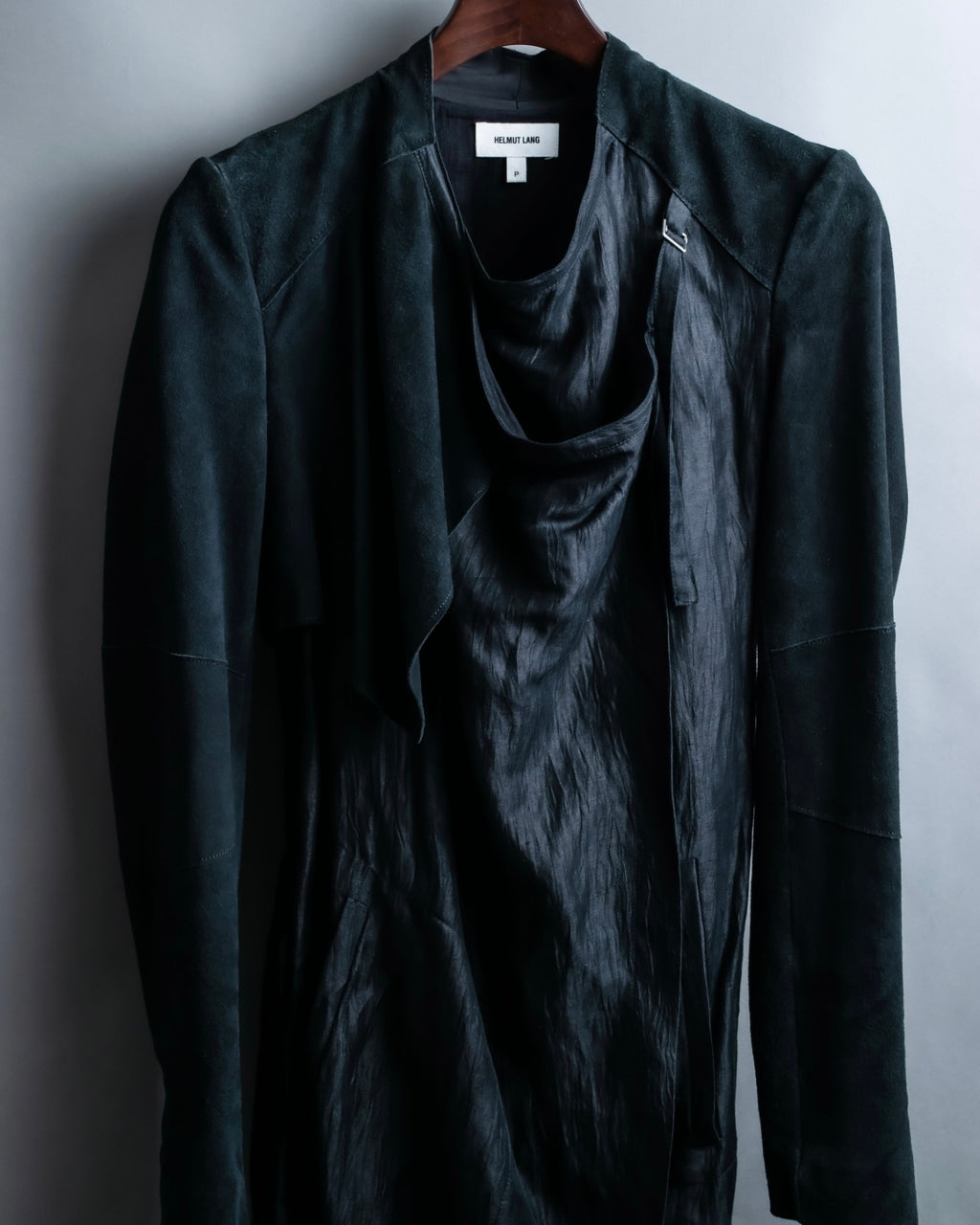 "HELMUT LANG" wrapped leather coat