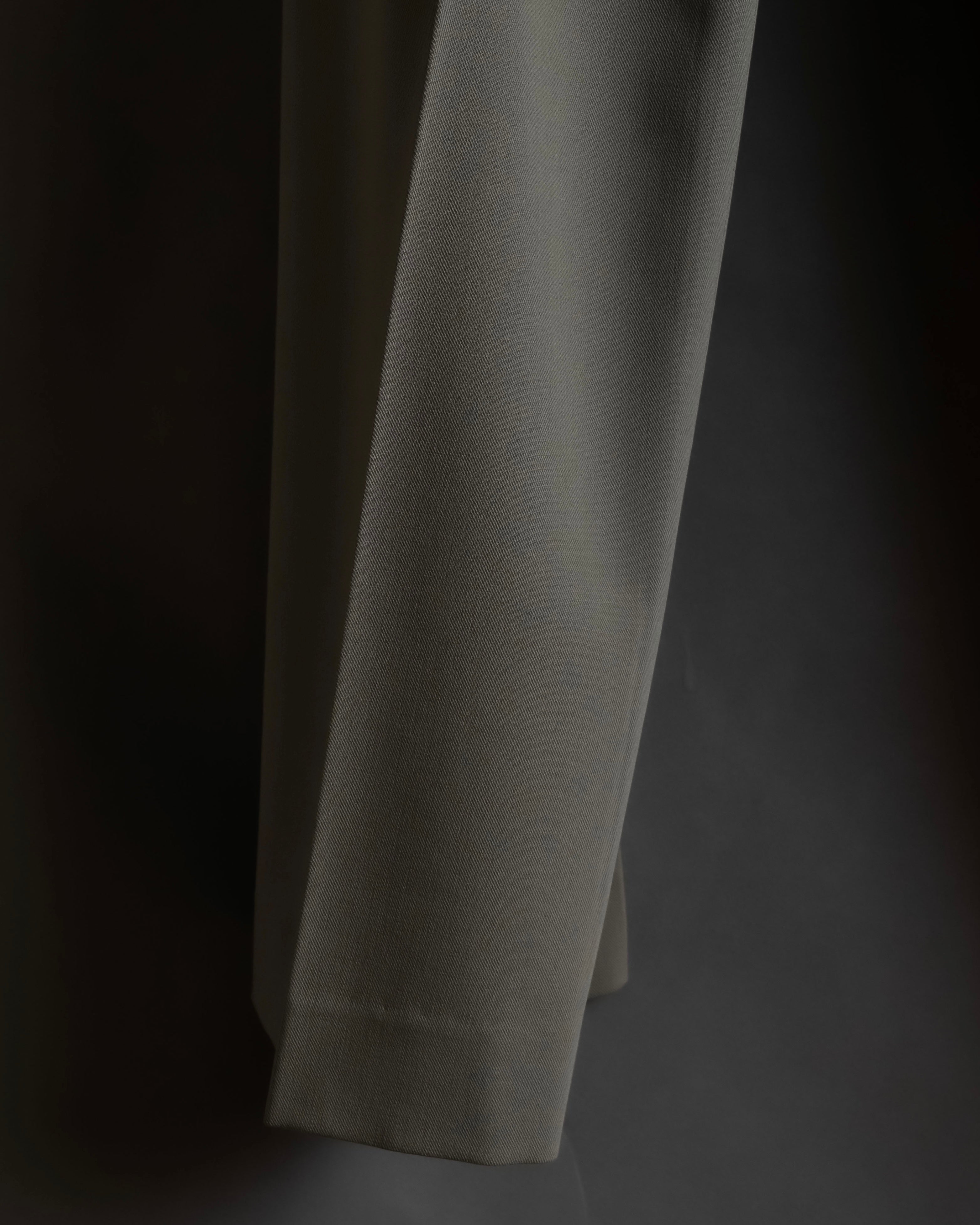 "HERMES" Margiela period silk wide straight slacks
