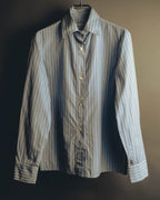 -SPECIAL- "Maison Margiela" 20AW Conceptual double button striped shirt