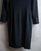 "HERMES" Ribbon scarf detail shaped coat