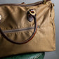 "BALENCIAGA" Nylon＆crocodile leather combination design boston bag