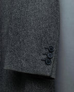 "Burberrys" diagonal striped pure new wool long coat