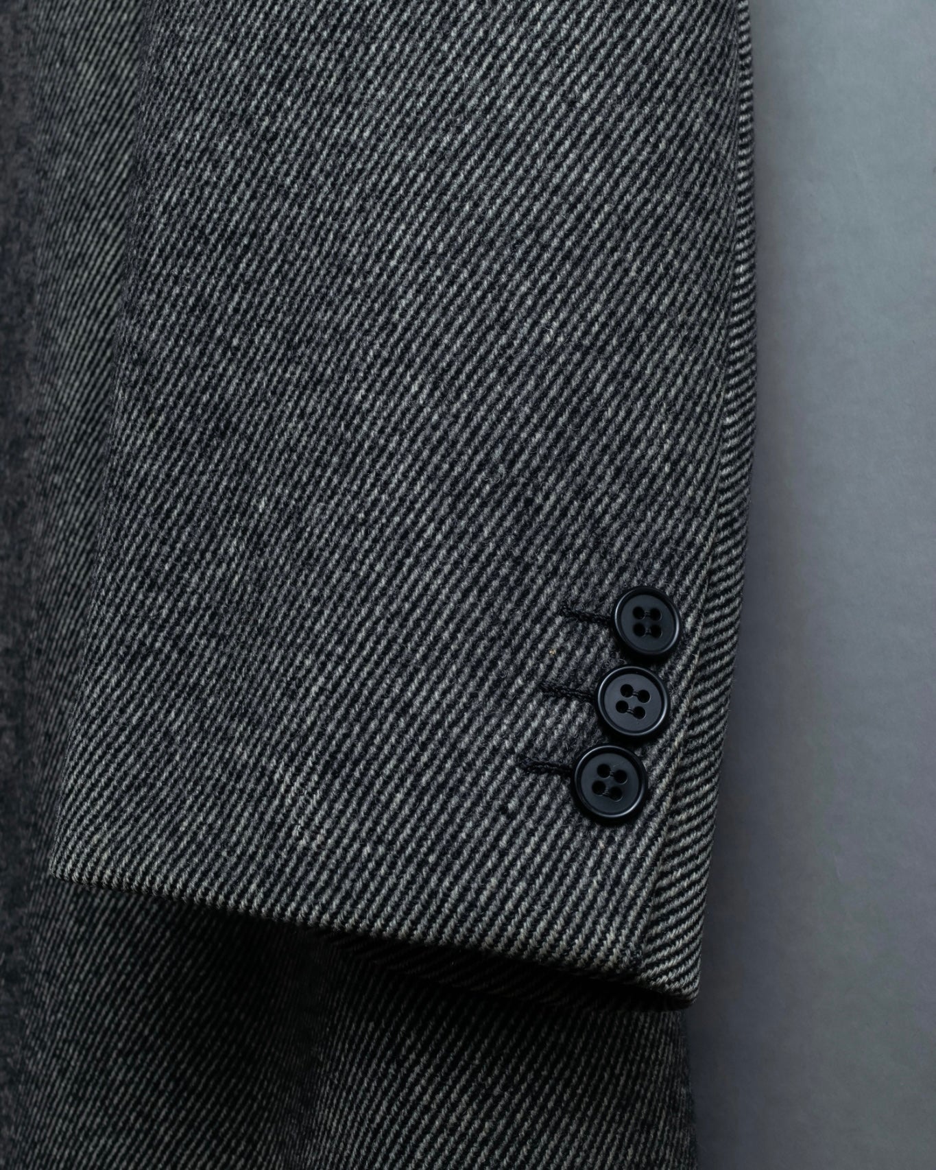 "Burberrys" diagonal striped pure new wool long coat