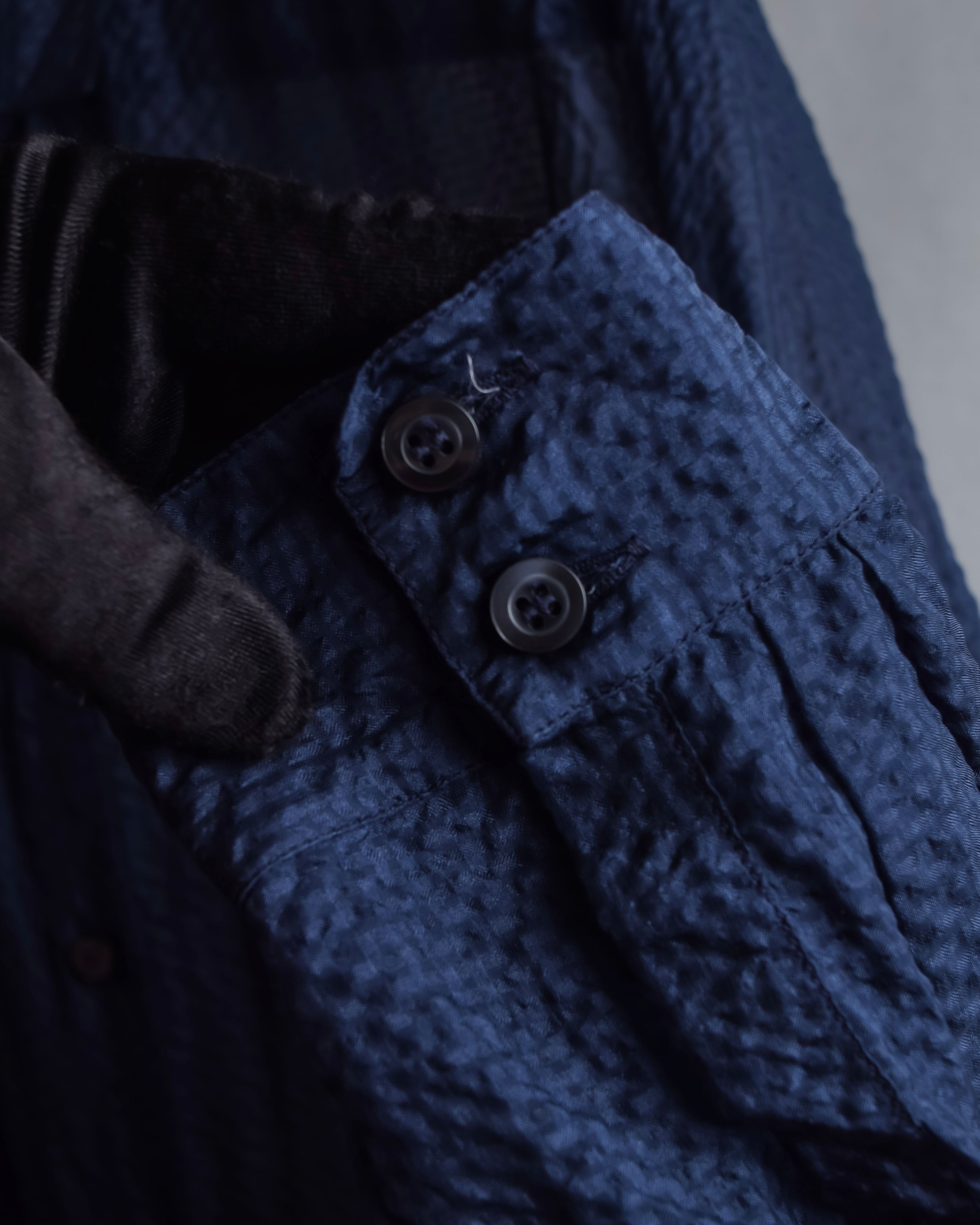 "GIORGIO ARMANI" Jacquard navy color shirt