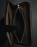 "MIU MIU" 10’s studded quilted vintage leather zip wallet