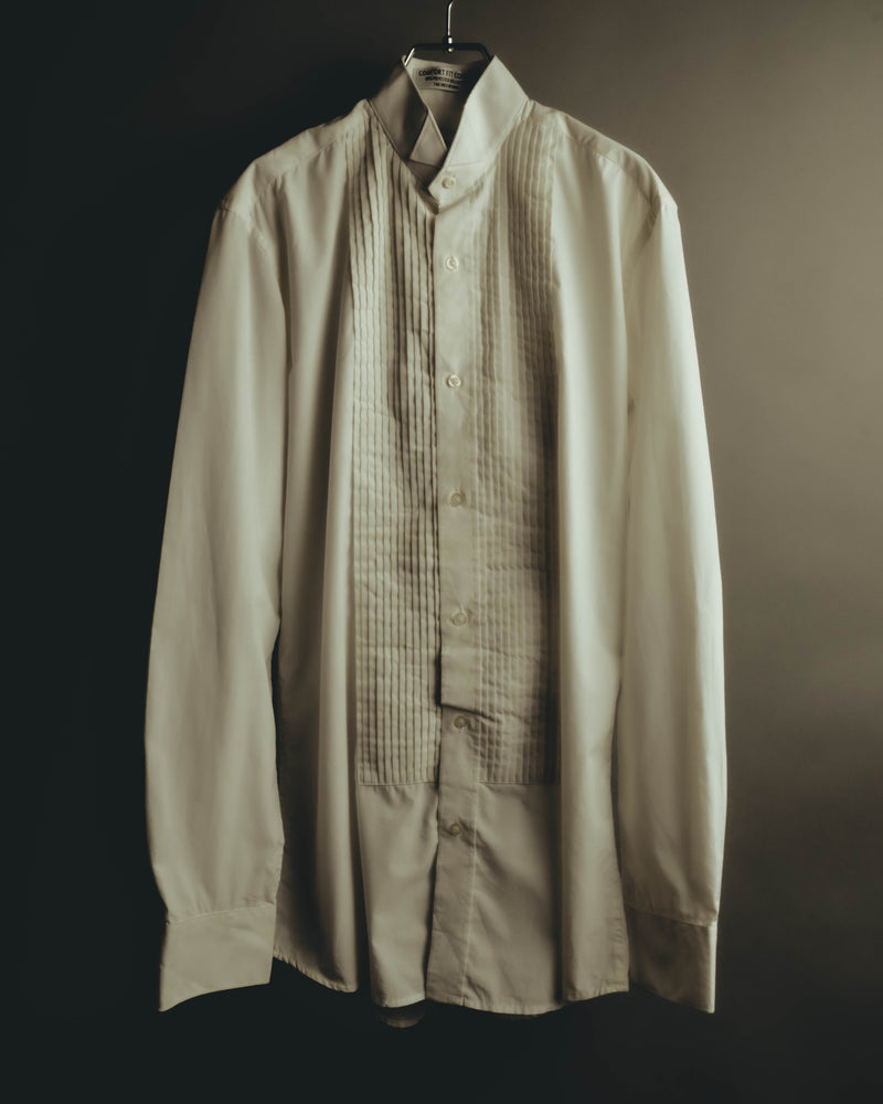 "Vintage" 90's-00's Pleated front tuxedo shirt