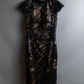 "TADASHI SHOJI" Lace docking sequin design sleeveless long dress