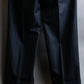 "YVES SAINT LAURENT" Peaked lapel double breasted tailored jacket ＆wide tapered slacks striped set up