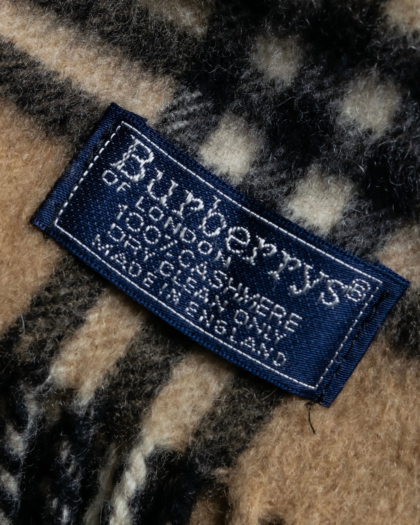 "BURBERRYS" Nova check pattern fringe design muffler