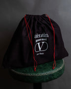 "Valentino Garavani" Saddle stitch design grain leather hand bag