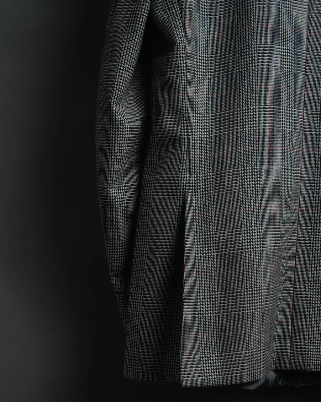 -MOOD MILLÉSIMES- 80’s-90’s Prince of Wales check wool double-breasted setup suit