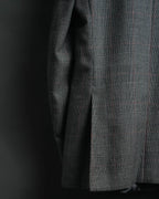 -MOOD MILLÉSIMES- 80’s-90’s Prince of Wales check wool double-breasted setup suit