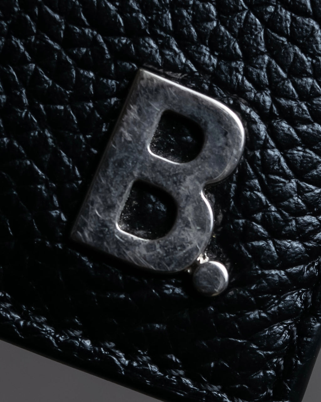 "BALENCIAGA" Logo motif money clip bi-fold wallet