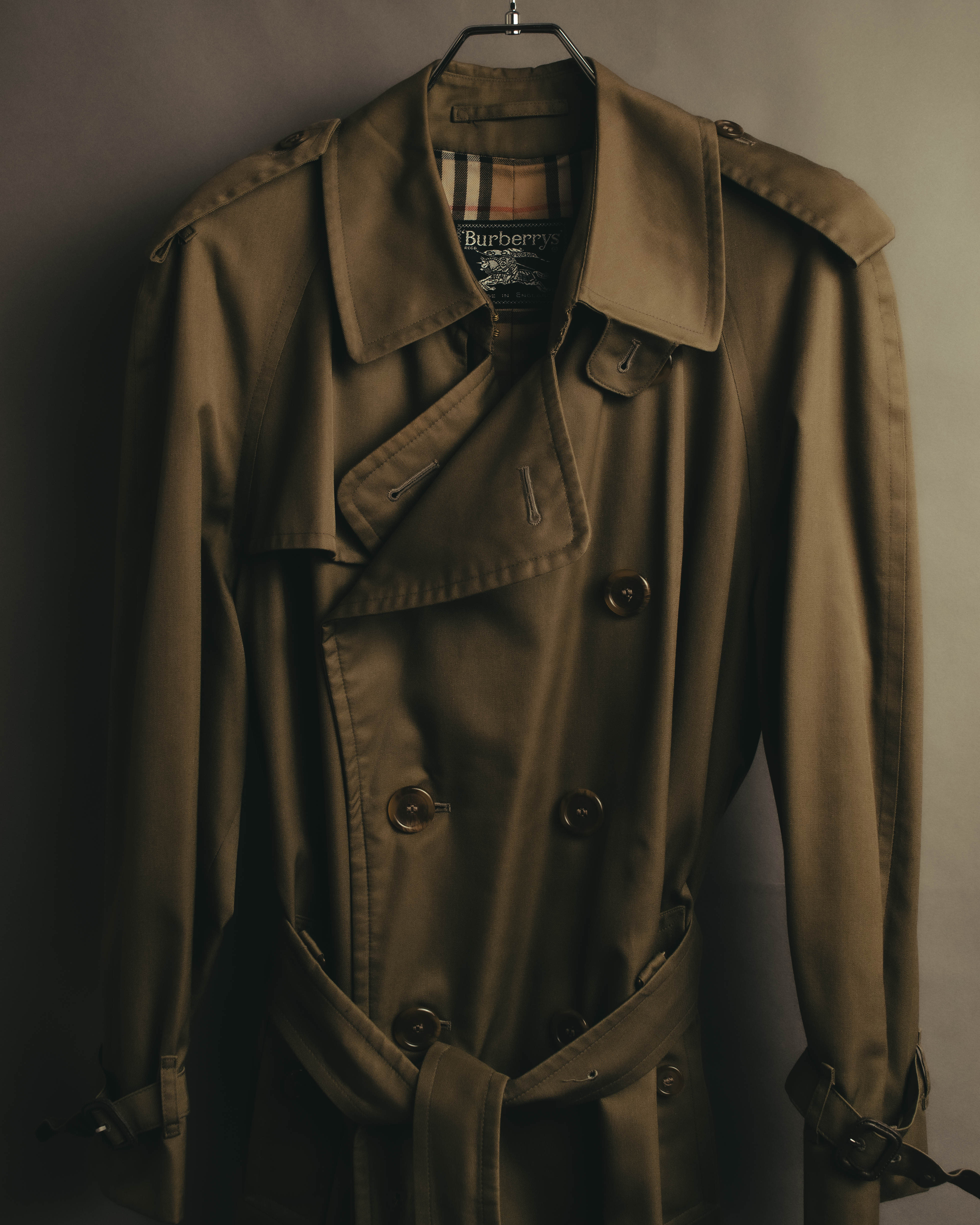 Burberrys” 80's Heritage check long trench coat – MOOD