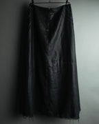 "JUNYA WATANABE COMME des GARÇONS" 00's Glossy raw hem flared long skirt