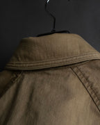 "BURBERRY" Selvedge denim trench detail jacket