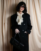 "GUCCI" Michele period frill lace silk bowtie shirt