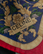 “CELINE” 80’s-90’s Baroque carriage motif mini scarf