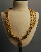-SPECIAL- “CHANEL” 80’s-90’s ornate gold chain necklace