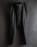"HERMES" Heather gray cashmere blend slacks