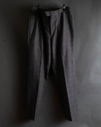 "HERMES" Heather gray cashmere blend slacks