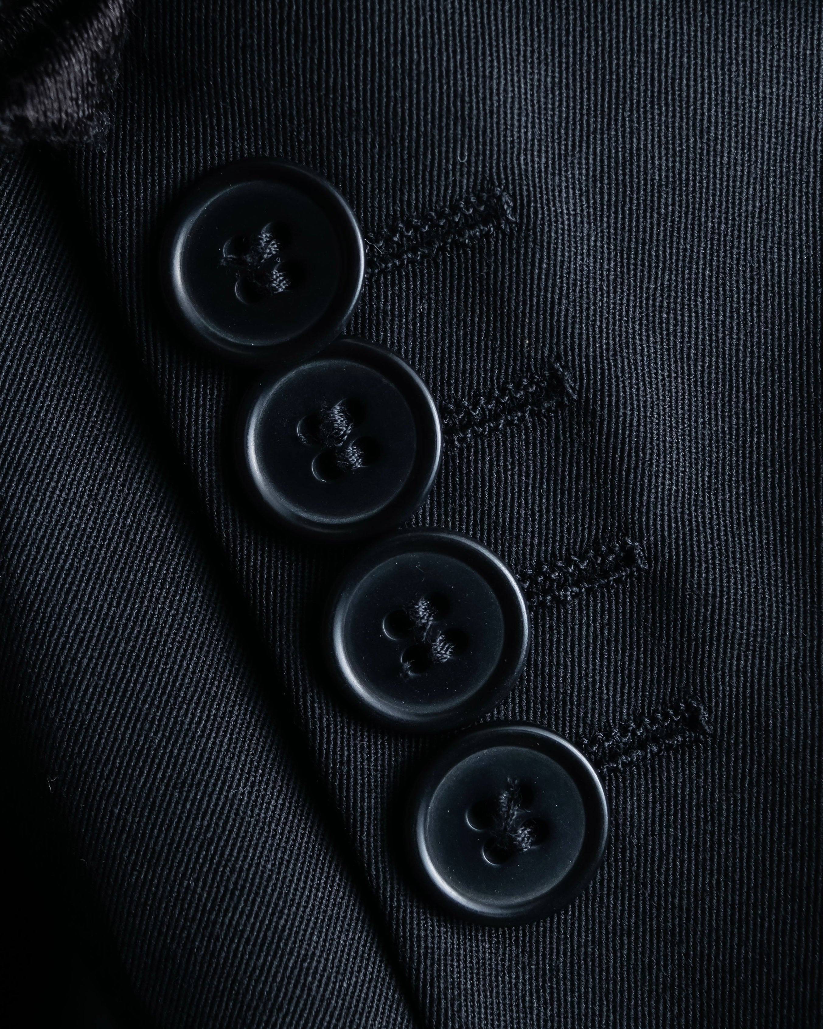 "Chloe" Oversized wool matte black set up