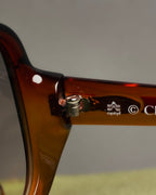 "Christian Dior" 70's-80's Amber optyl oversized sunglasses