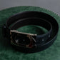 "Cartier" 2C logo motif buckle design leather belt