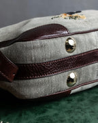 "FENDI" Animal embroidery design boa combination shoulder bag