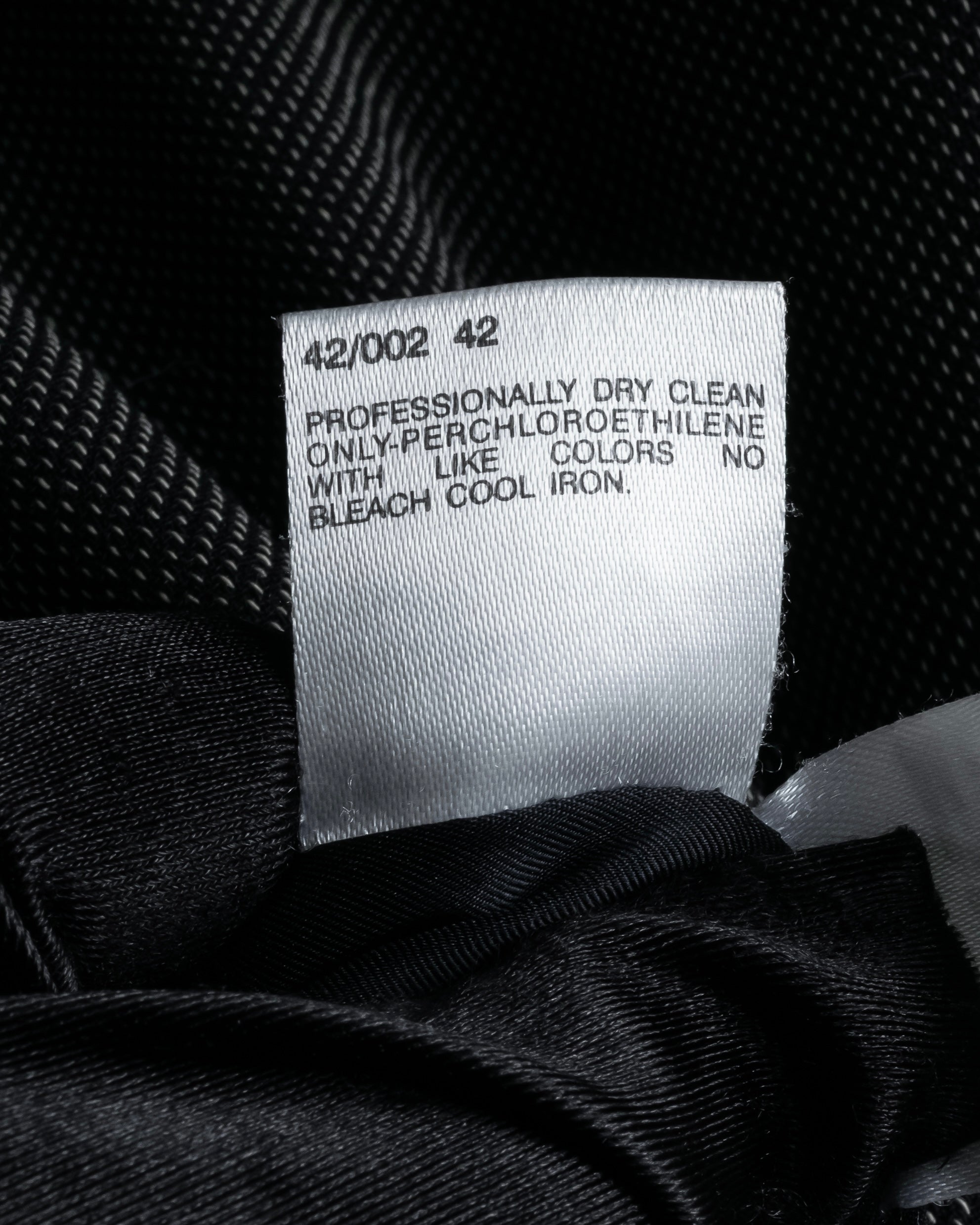 "Max Mara" 90’s-00’s Minimal fly-front stretch sten collar jacket