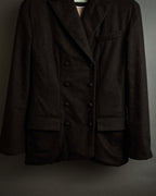 "FENDI" Double-breasted heavy duty wool flannel jacket