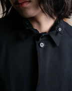 "YOHJI YAMAMOTO +NOIR" 21SS Drape panel design oversized shirt jacket