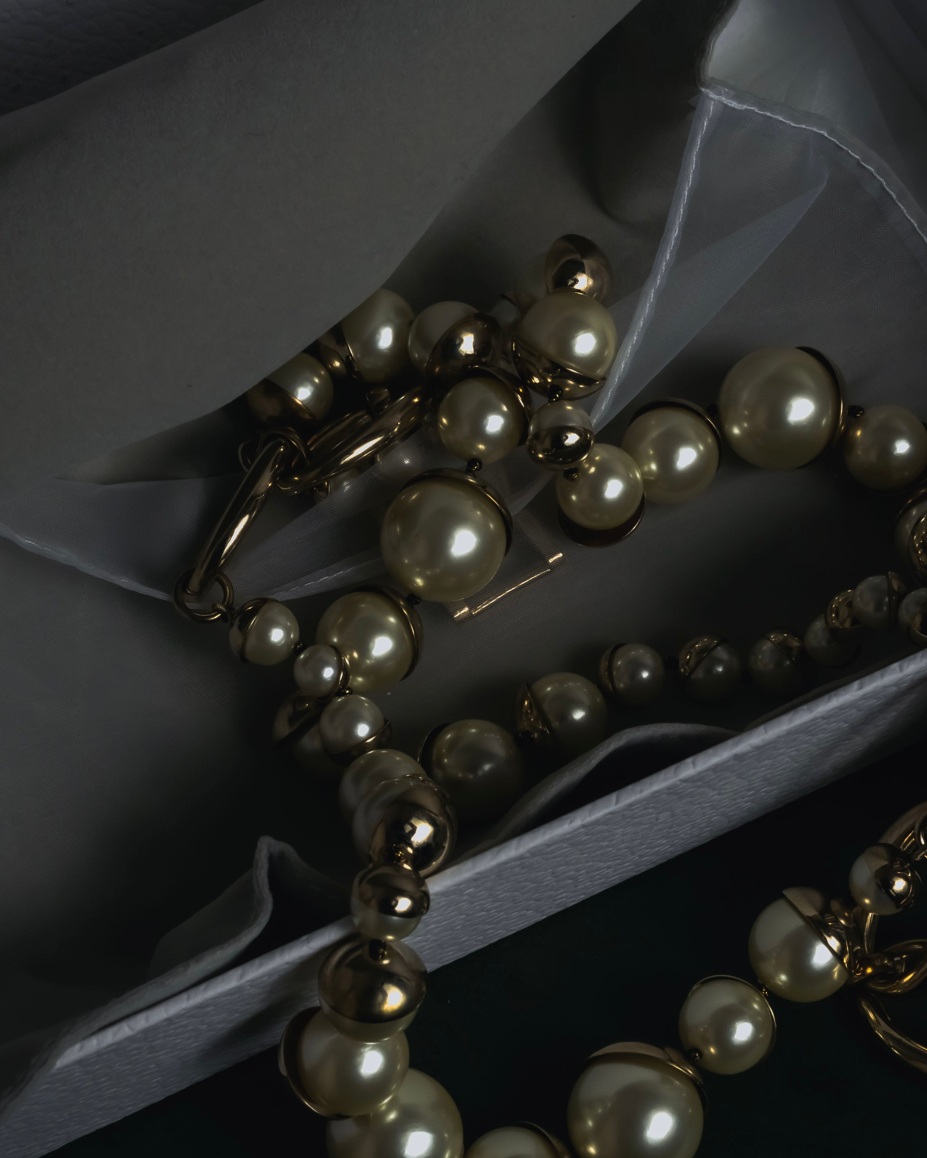 -SPECIAL- "Christian Dior"
John Galliano period Pearl Metal Design Layered Necklace