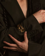 –SPECIAL– "CHANEL" 80’s-90’s Iconic gourmette chain cuff bangle