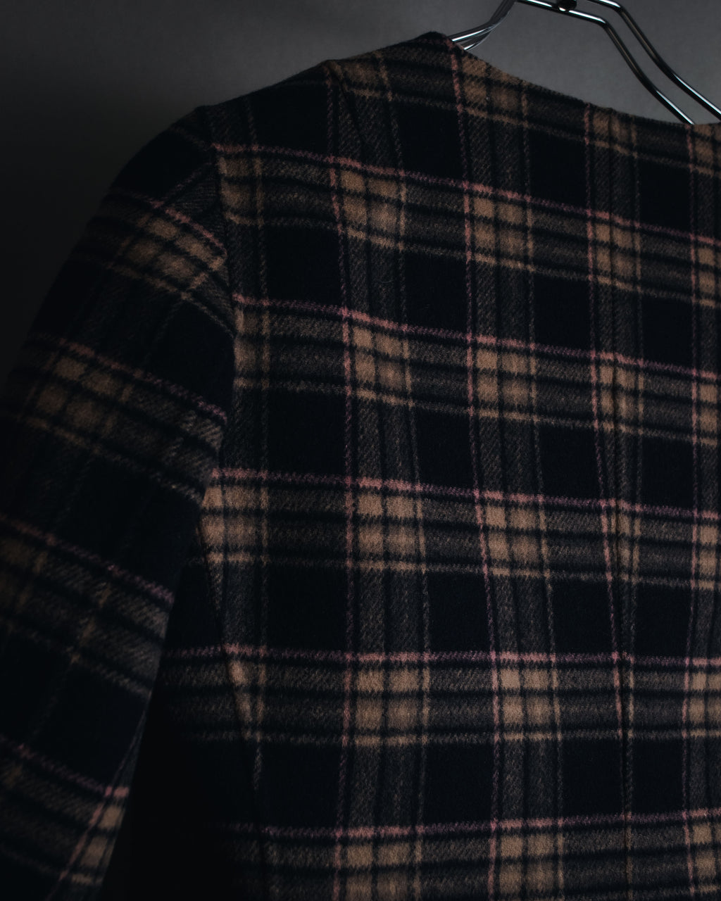 "WEEKEND MaxMara" 2010’s plaid virgin wool collarless jacket