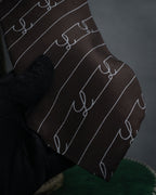 “LOEWE” 2000’s Script monogram silk tie