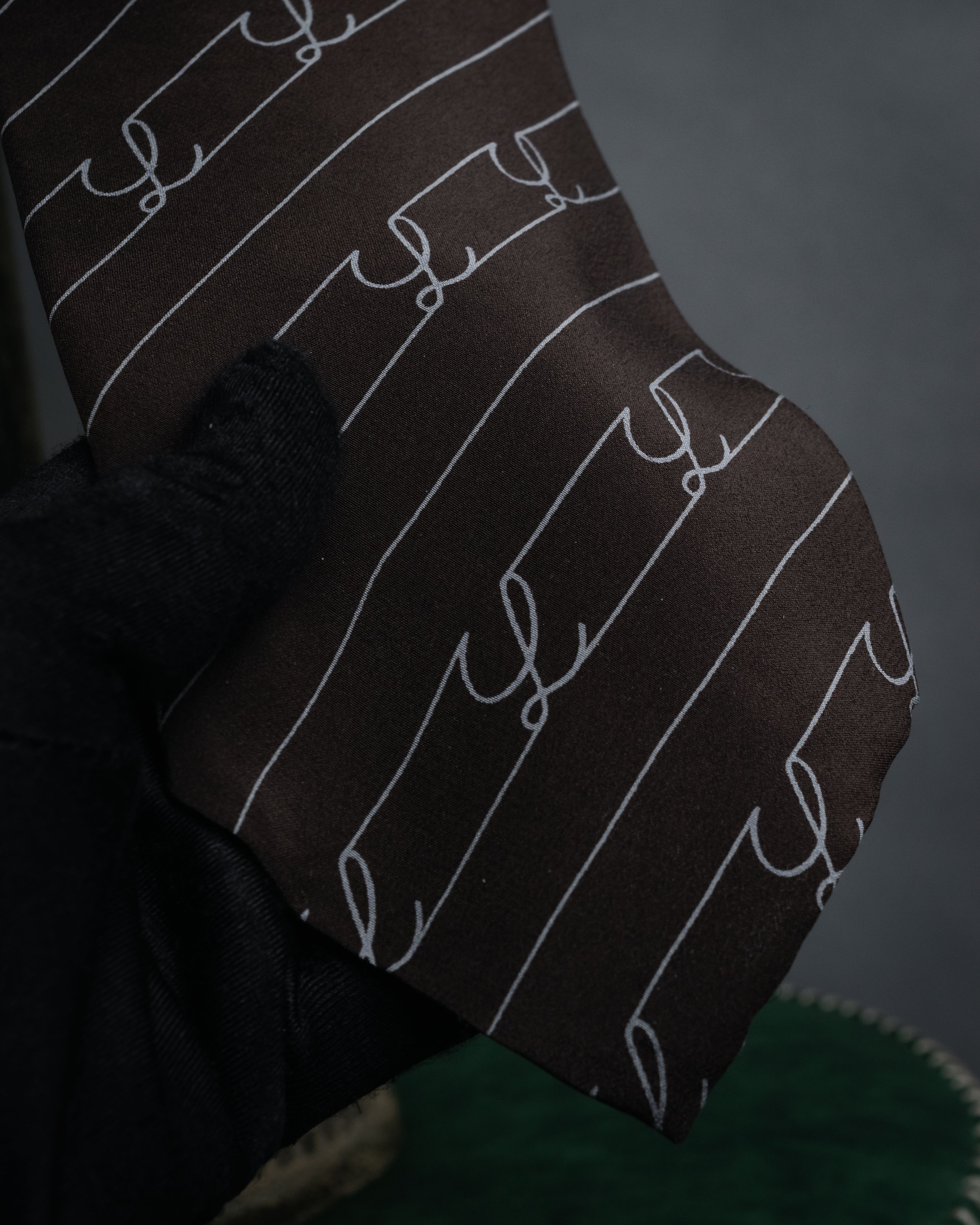 “LOEWE” 2000’s Script monogram silk tie