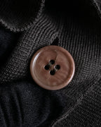 "Rick Owens" 12AW asymmetrical hooded knit cardigan