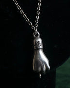 "Vivienne Westwood" Praying hands motif silver necklace