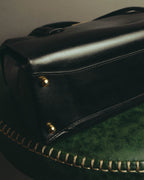 "GUCCI" 90's Structured leather top handle handbag