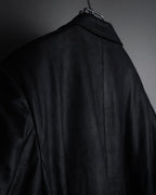 "HUGO BOSS" Oversized calf leather tailored jacket