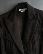"GIVENCHY" Military patch pocket detail tailored jacket