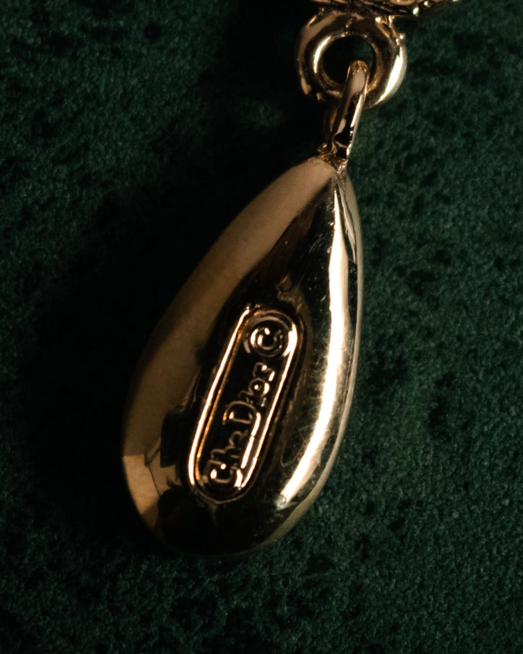 "Christian Dior" 00’s crystal pave cd drop necklace and earrings set